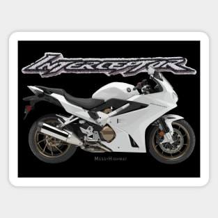 Honda Interceptor, white s Magnet